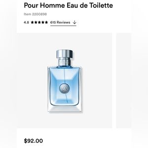 New Versace Pour Homme Eau de Toilette Cologne 3.4 oz